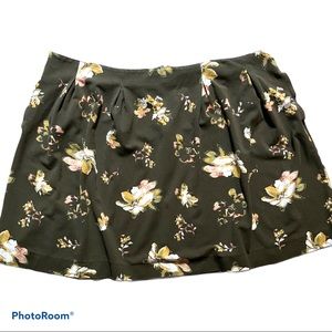 Lands End Floral mini skirt